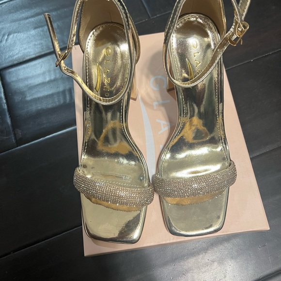 Gold Rhinestone Heels - Picture 2 of 5